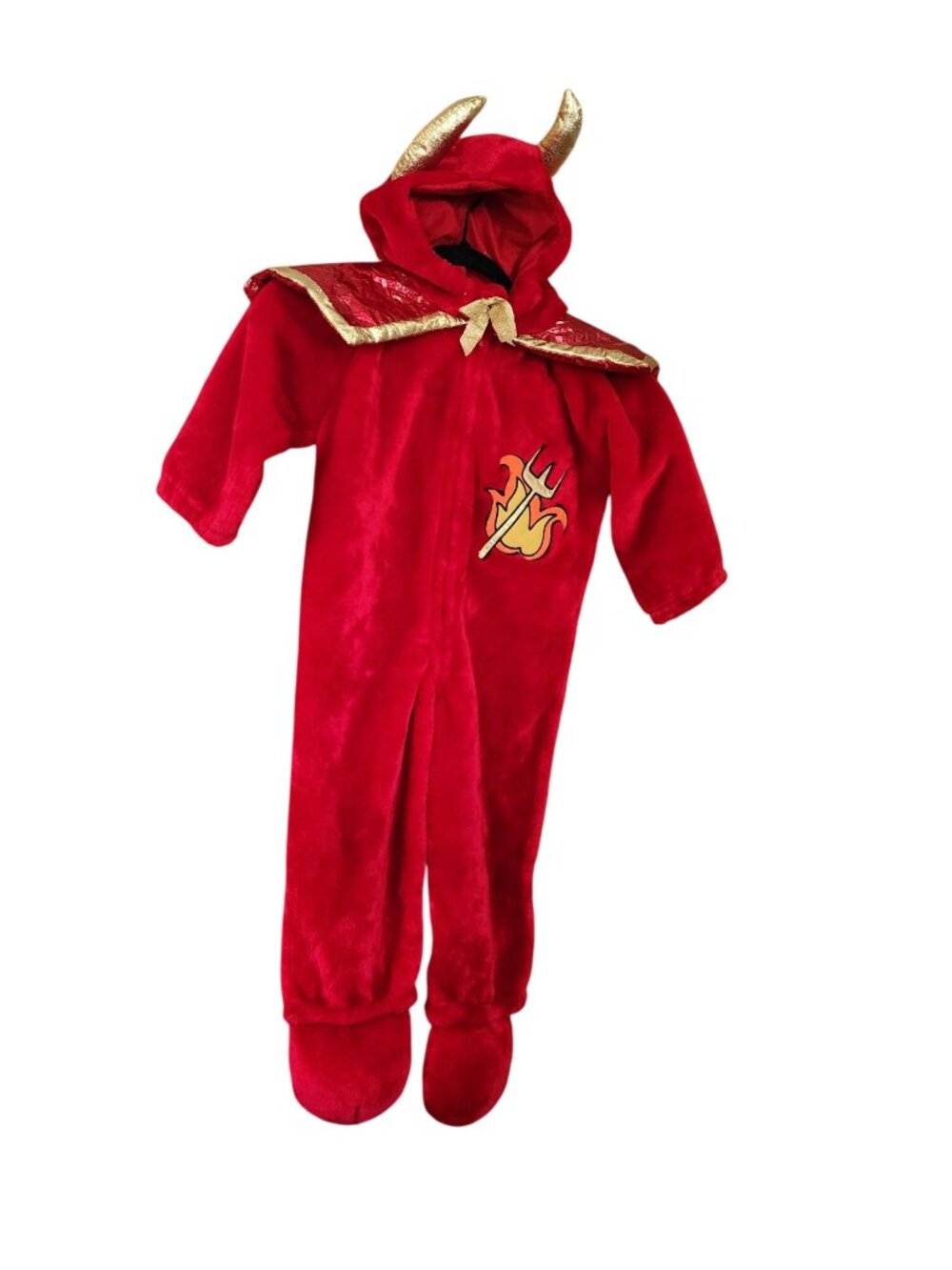 Vintage 1990's Chrisha Playful Plush Devil Costume Ages 2yrs to 4yrs Halloween